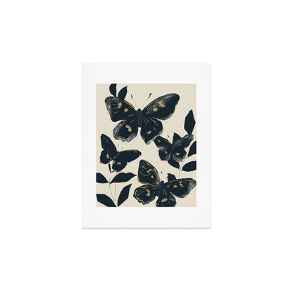 Black Butterflies Art Print Gallery Image 2