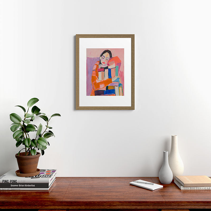 Woman Love for Books Framed Art Print Gallery Image 40
