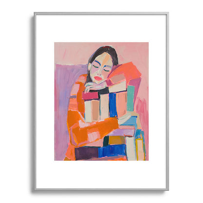 Woman Love for Books Framed Art Print Gallery Image 99