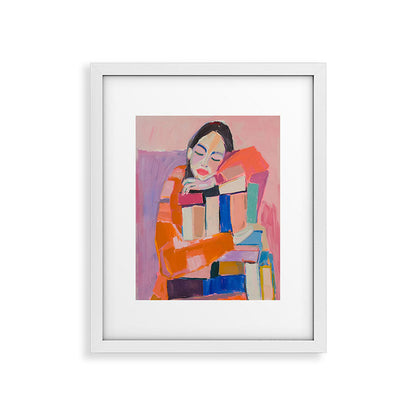 Woman Love for Books Framed Art Print Gallery Image 22