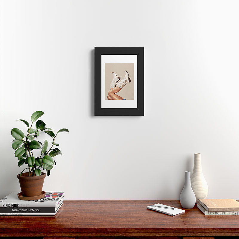 These Boots - Neutral Glitter II / Beige Framed Art Print Gallery Image 42