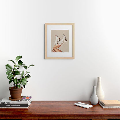 These Boots - Neutral Glitter II / Beige Framed Art Print Gallery Image 63