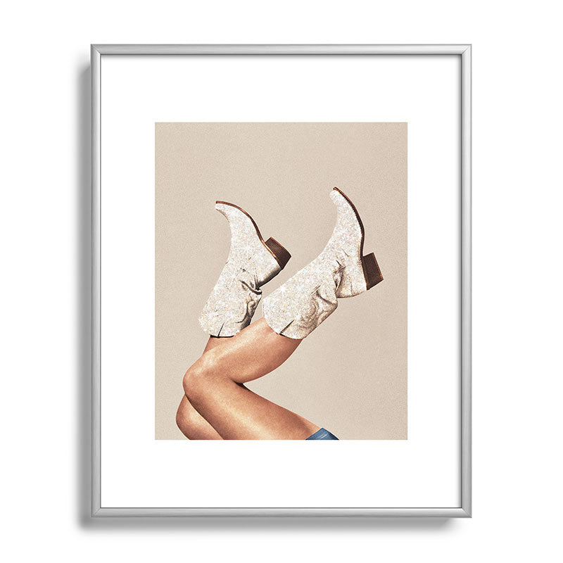 These Boots - Neutral Glitter II / Beige Framed Art Print Gallery Image 129