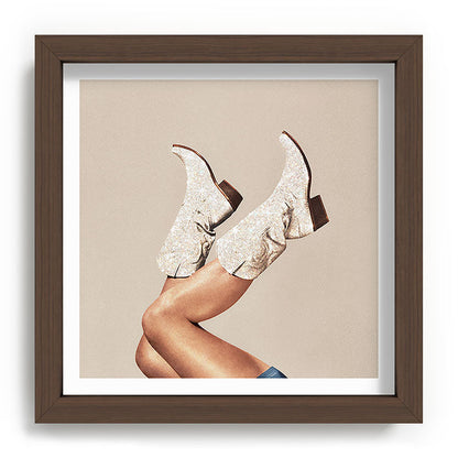 These Boots - Neutral Glitter II / Beige Framed Art Print Gallery Image 98