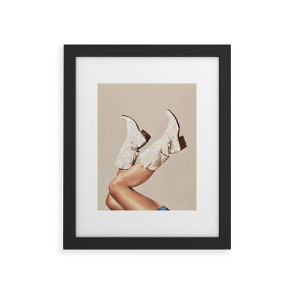These Boots - Neutral Glitter II / Beige Framed Art Print Gallery Image 40