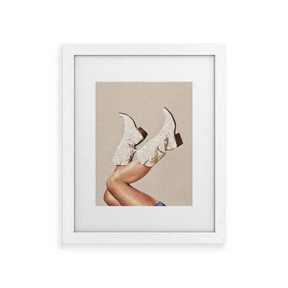 These Boots - Neutral Glitter II / Beige Framed Art Print Gallery Image 70