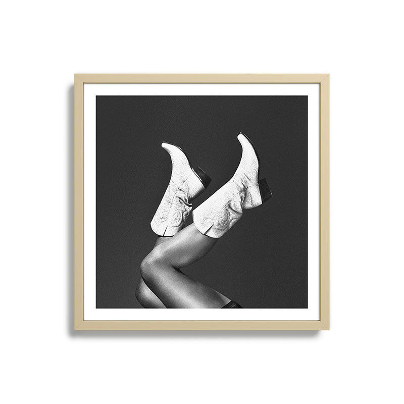 These Boots - Noir / Black & White Framed Art Print Gallery Image 6