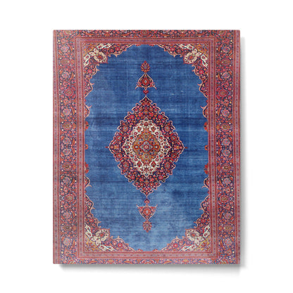 Silk Kashan Central Persian Rug Print Metal Print Gallery Image 3