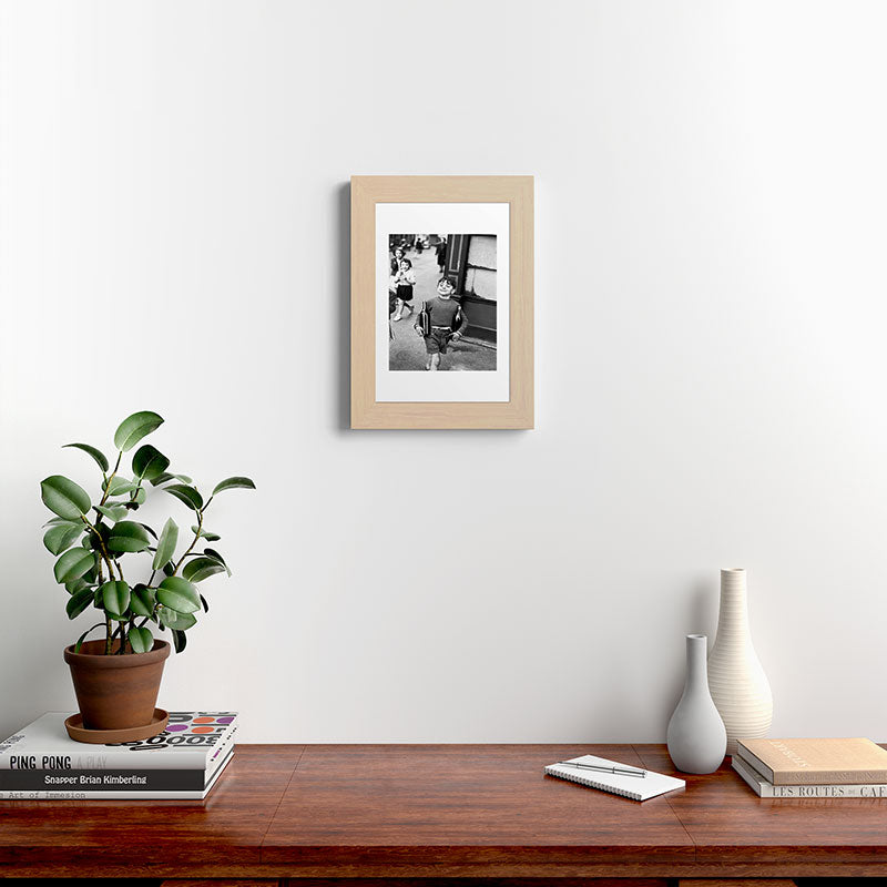 Little Boy and Bottles of Wine, Black and White Vintage Art Framed Art Print Gallery Image 45