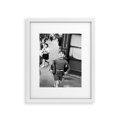 Little Boy and Bottles of Wine, Black and White Vintage Art Framed Art Print Gallery Image 26