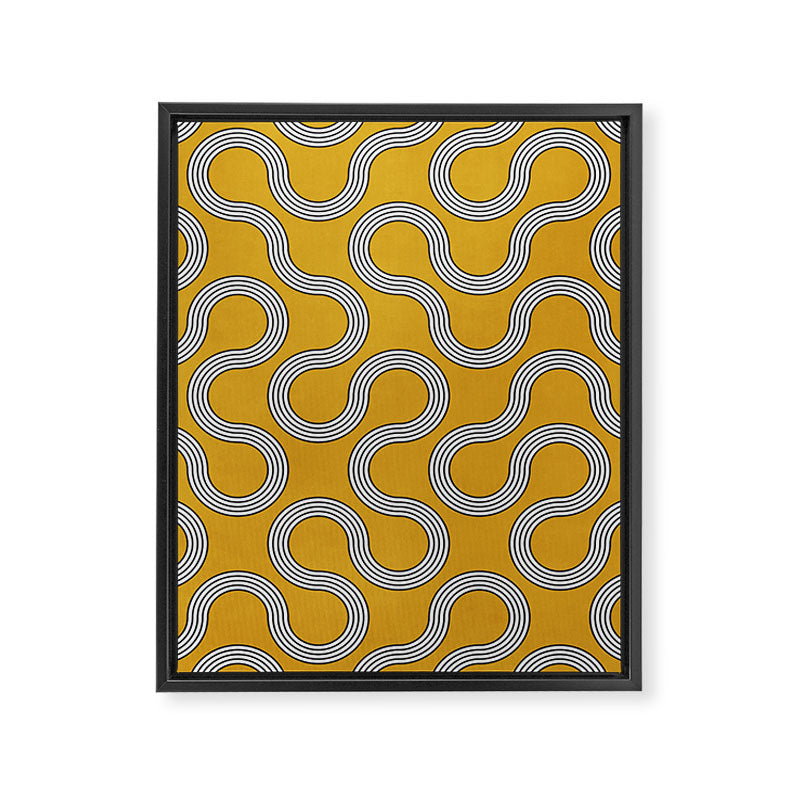 My Favorite Geometric Patterns No.31 - Mustard Yellow Framed Canvas Print Gallery Image 6