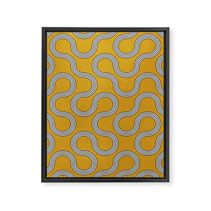 My Favorite Geometric Patterns No.31 - Mustard Yellow Framed Canvas Print Gallery Image 6