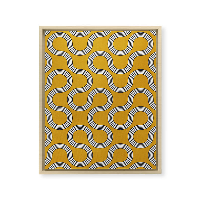 My Favorite Geometric Patterns No.31 - Mustard Yellow Framed Canvas Print Gallery Image 17