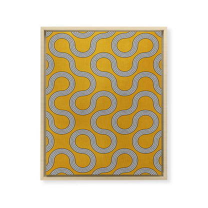 My Favorite Geometric Patterns No.31 - Mustard Yellow Framed Canvas Print Gallery Image 16