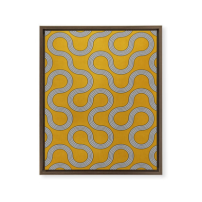 My Favorite Geometric Patterns No.31 - Mustard Yellow Framed Canvas Print Gallery Image 9
