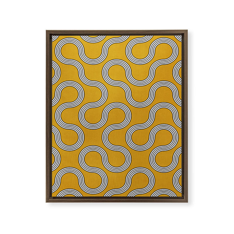 My Favorite Geometric Patterns No.31 - Mustard Yellow Framed Canvas Print Gallery Image 8