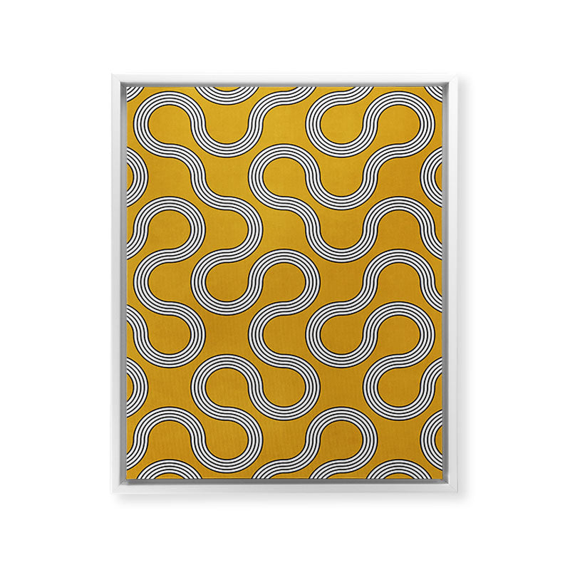 My Favorite Geometric Patterns No.31 - Mustard Yellow Framed Canvas Print Gallery Image 19